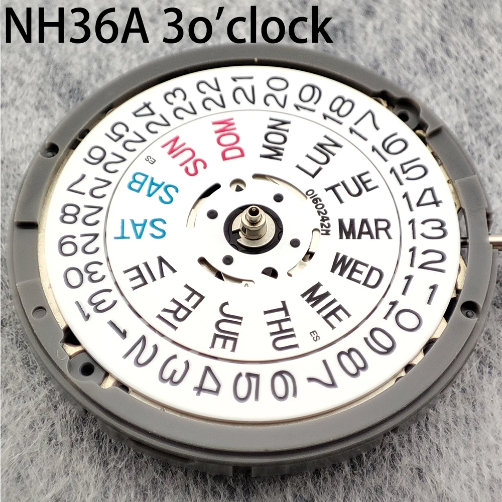 

Original Japanese accessory NH36 automatic mechanical watch movement crown at 3 o'clock date/week replacement parts