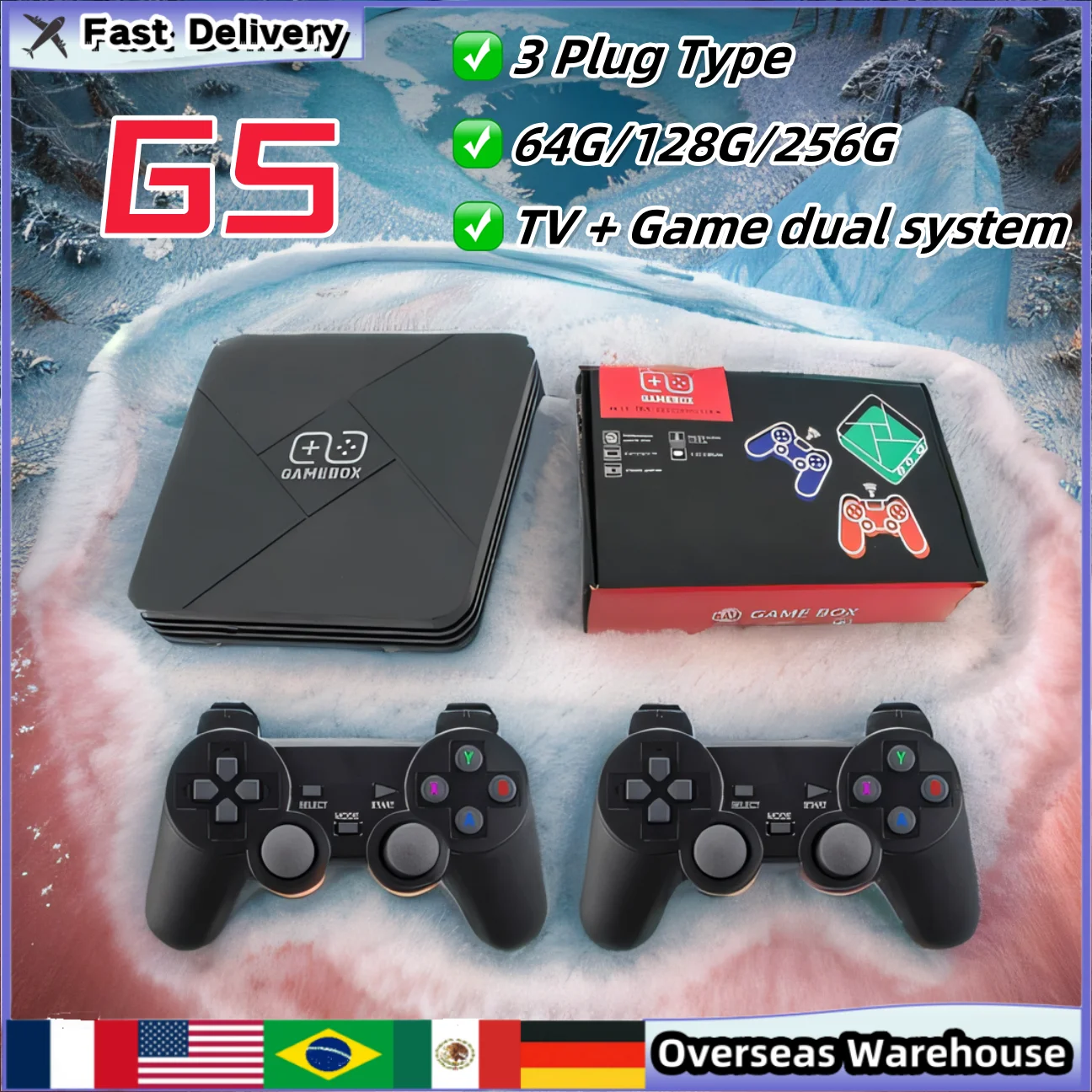 

G5 S905X Retro Video Game Box Video Game Console Dual-system TV Box 4K HD Retro Game Consoles Children Gaming Gifts For Men Gift