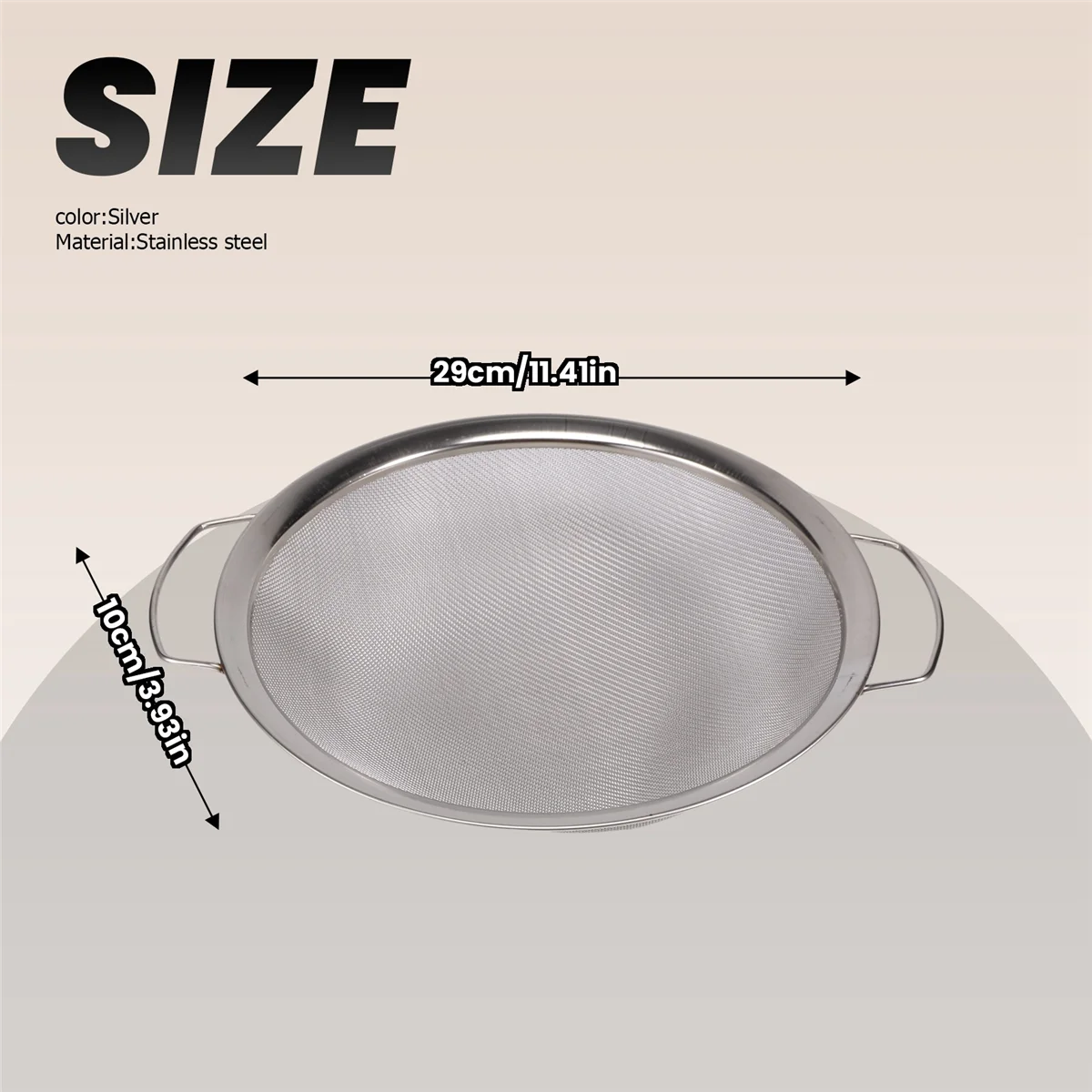 Paint Strainer Mesh Stainless Steel Paint Emulsion Honey Funnel Filter Cover Filter Tool Product 60-Mesh 11.4Inch Width GSY