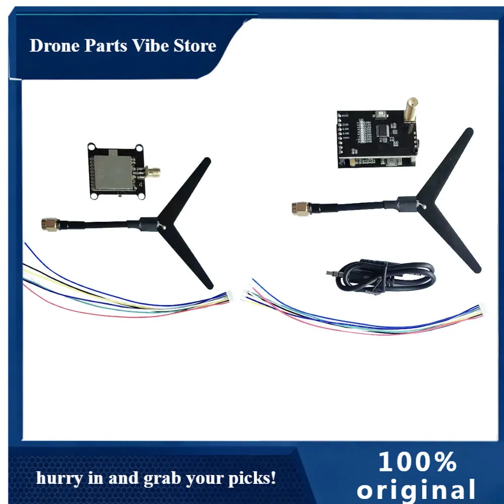 

APRCMOY 1.2GHz A/V VTX Transmitter VRX Receiver 9CH 1060~1380MHz 1-1.2-1.3G 1G3 1G3SE 0.1/25/200/800mW For Long Rang Drone