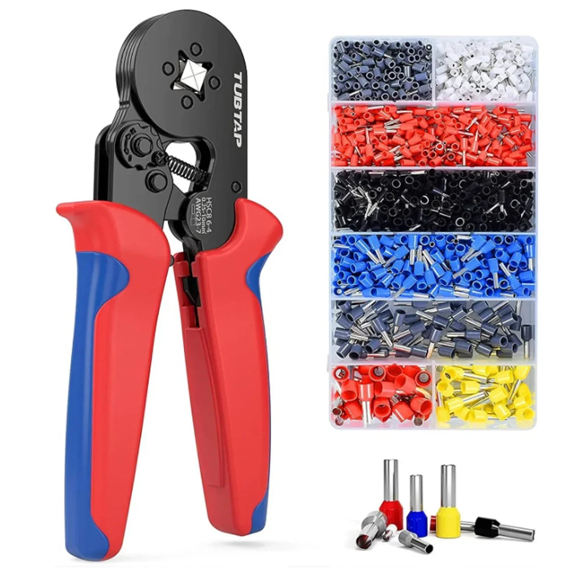 Ferrule Sleeves Terminal Crimping Tools Mini Electrical Pliers HSC8 6-4  (0.25-10mm²) Wire Connection Repair Clamp