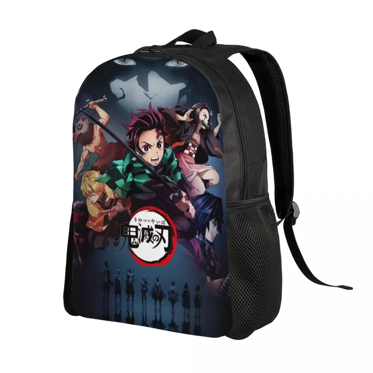 Custom Demon Slayer Kimetsu No Yaiba Backpacks Anime Manga College School Travel Bags Women Men Bookbag Fits 15 Inch Laptop