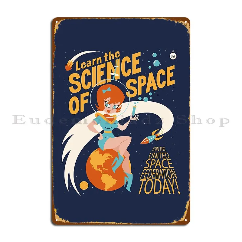 united space federation Metal Sign Club Create Wall Plaque create Plaques Tin Sign Poster