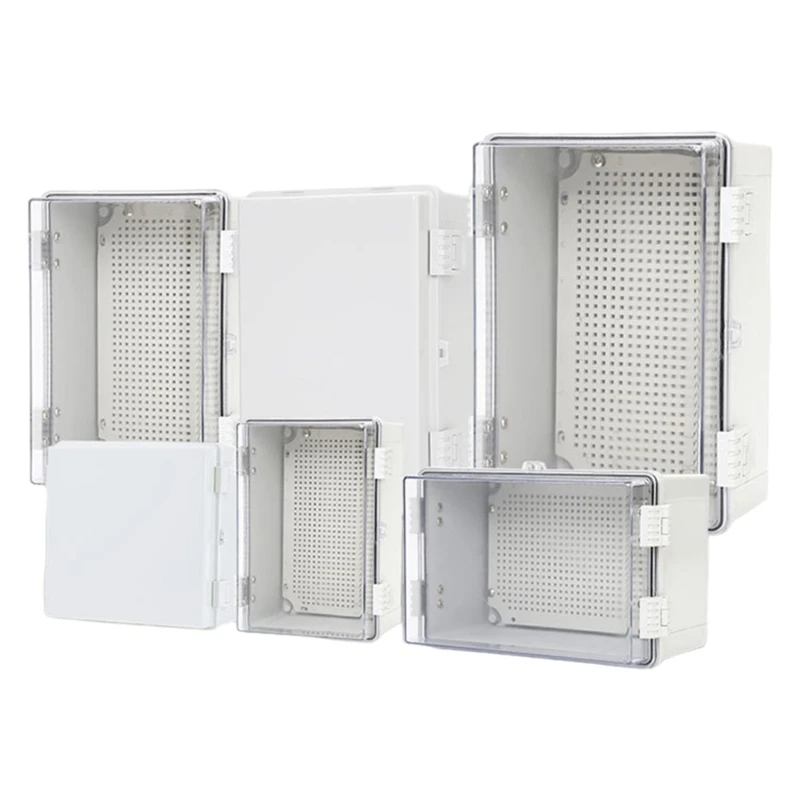 Outdoor Waterproof Electrical Junction Box Plastic Enclosure Electronic Instrument Hinge Case for Electrical Project