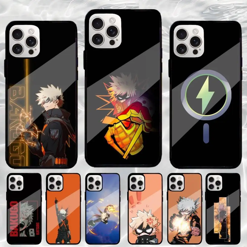 

K-Katsuki Bakugo Hero A-Academia Phone Case For iPhone17,16,15,14,13,12,11 Plus,Pro Max Magnetic For Magsafe Wireless Charging
