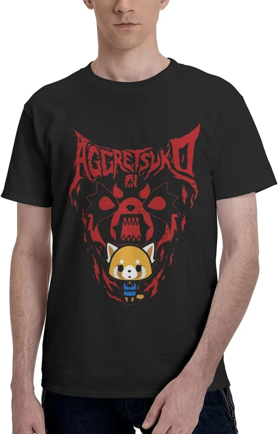 

Unisex Daily Wear Anime Cotton T-Shirt Men Women Crew Neck Adult Shirt