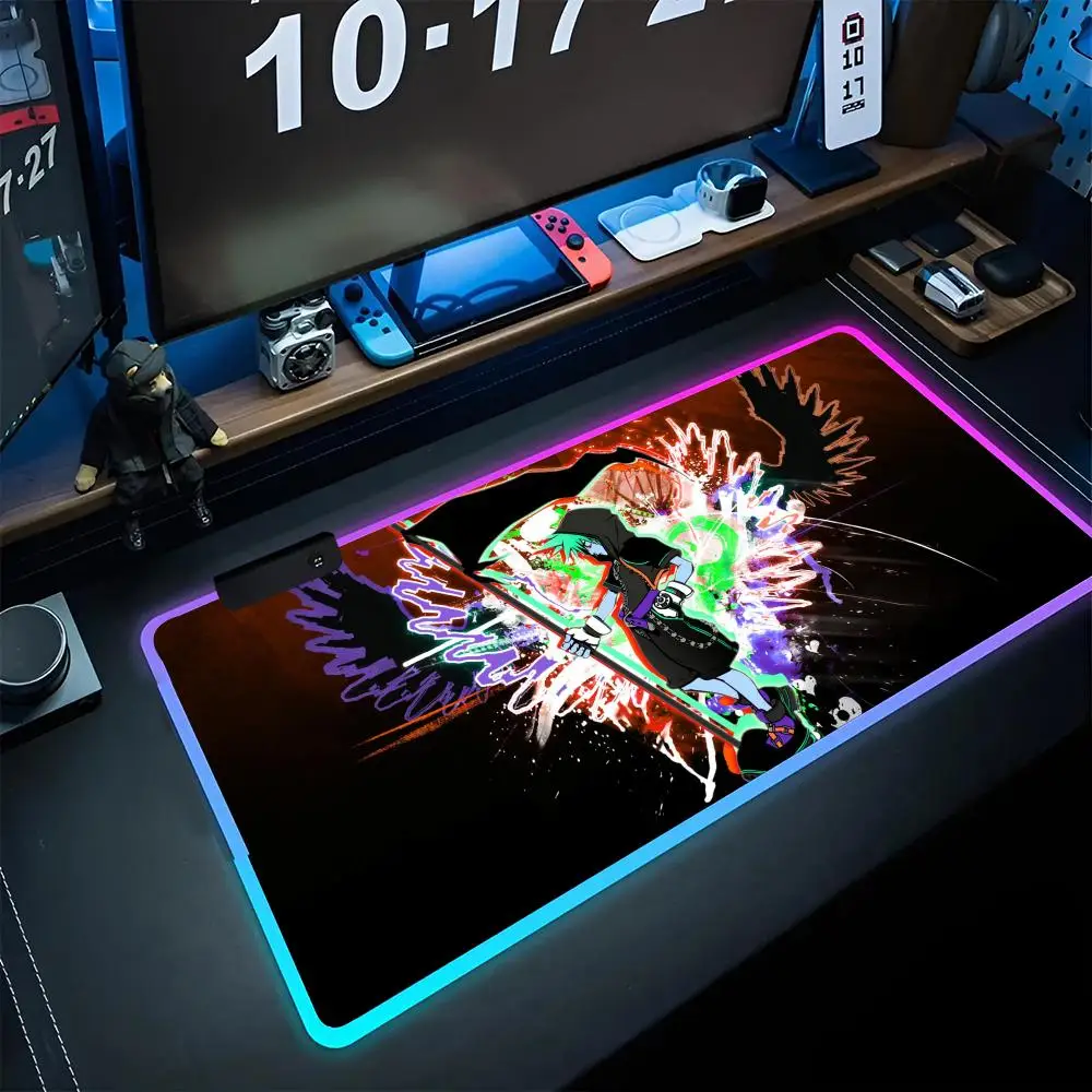 Kingdom Hearts Mouse Pad  game RPG 40x90cm Mouse Mat Gaming Mousepads LED Keyboard Mats Luminous Desk Pads Mouse Pad For PC