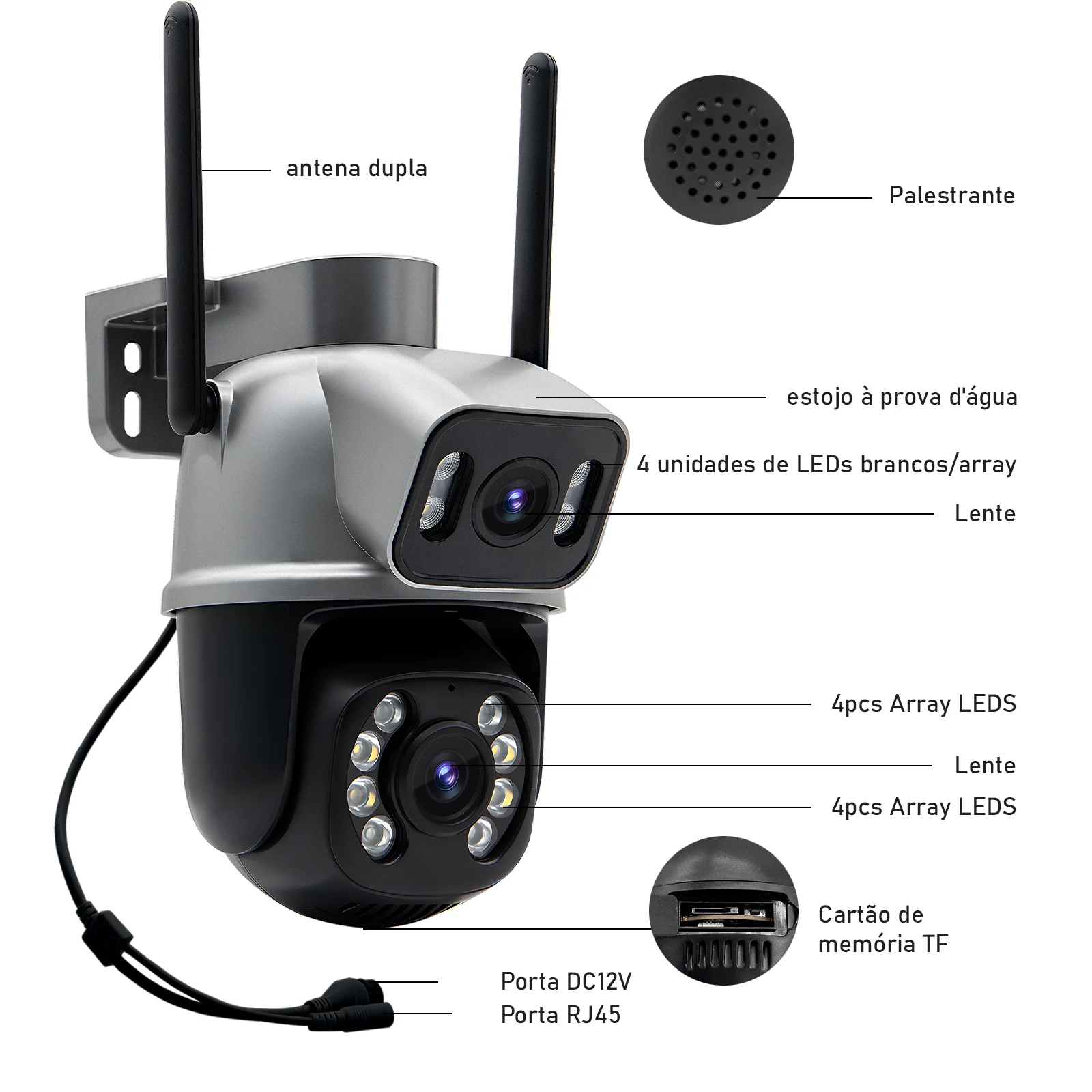 cameras vigilância wifi，icsee，4k，Chamada de Voz Bidirecional，HD 3MP,camera de segurança，monitor，wifi 360 inteligente，Bluetooth