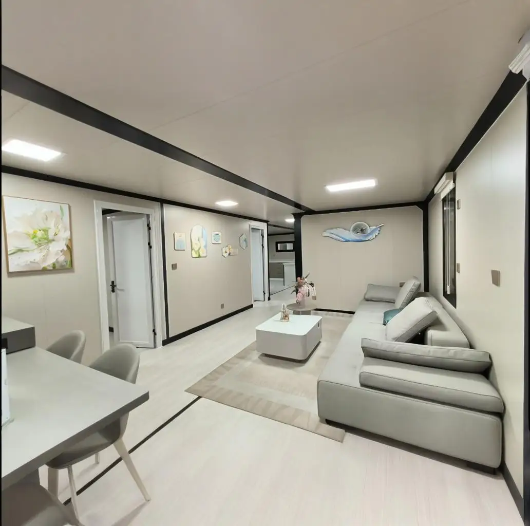 Tirai Kaca Dinding Baja Rumah Kontainer yang Dapat Diperluas Pencegahan Salju yang Dapat Dilipat untuk Penggunaan Hotel dan Villa