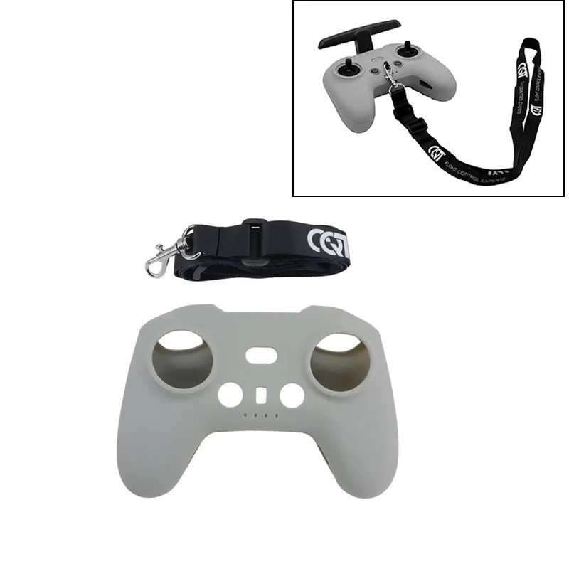 2in1 Silicone Case + Neck Lanyard Strap Remote Controller Dust-proof Protection Cover for DJI FPV DJI  Avata 1 Drone Accessories