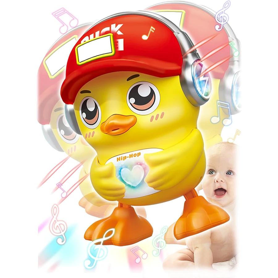 

Музыкальные танцевальные игрушки-утки со световой музыкой для детей, музыкальная игрушка для ползания и танцев для малышей, музыкальные интерактивные детские игрушки