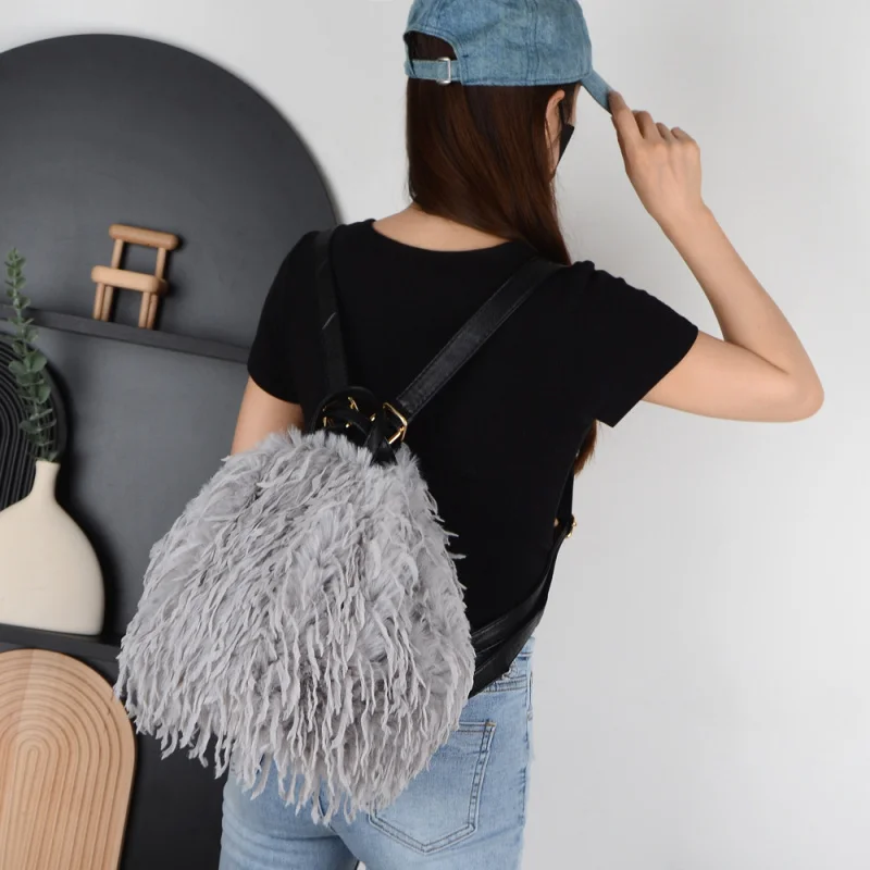 

Женская сумка из меха Fuax, роскошная сумка большой емкости, плюшевая женская сумка-тоут, рюкзак, женские сумки, роскошные сумки, дизайнерская сумка на плечо