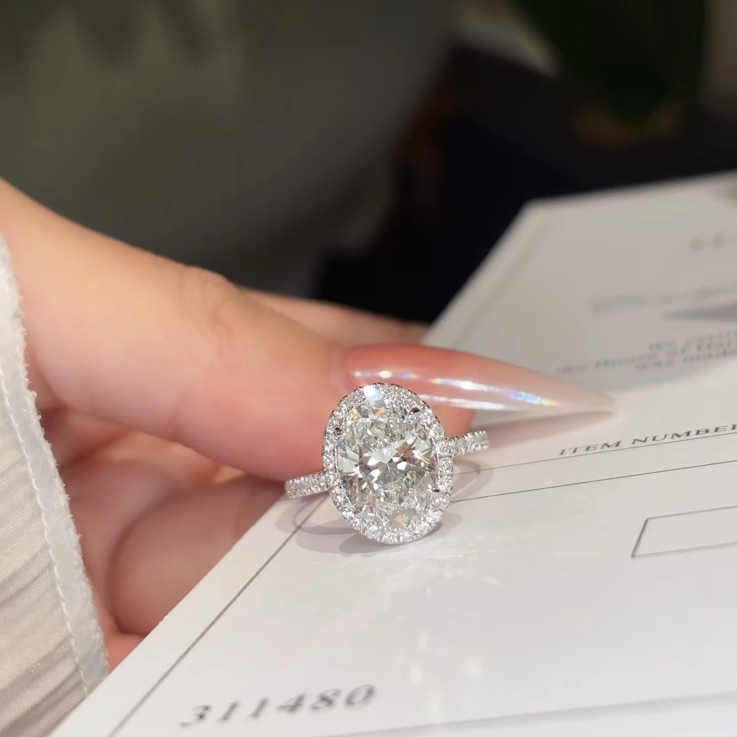 Elegant Real Oval 1/2/3/5ct Moissanite Diamond Ring 925 Sterling Silver Wedding Band Rings for Women Bridal Engagement Jewelry