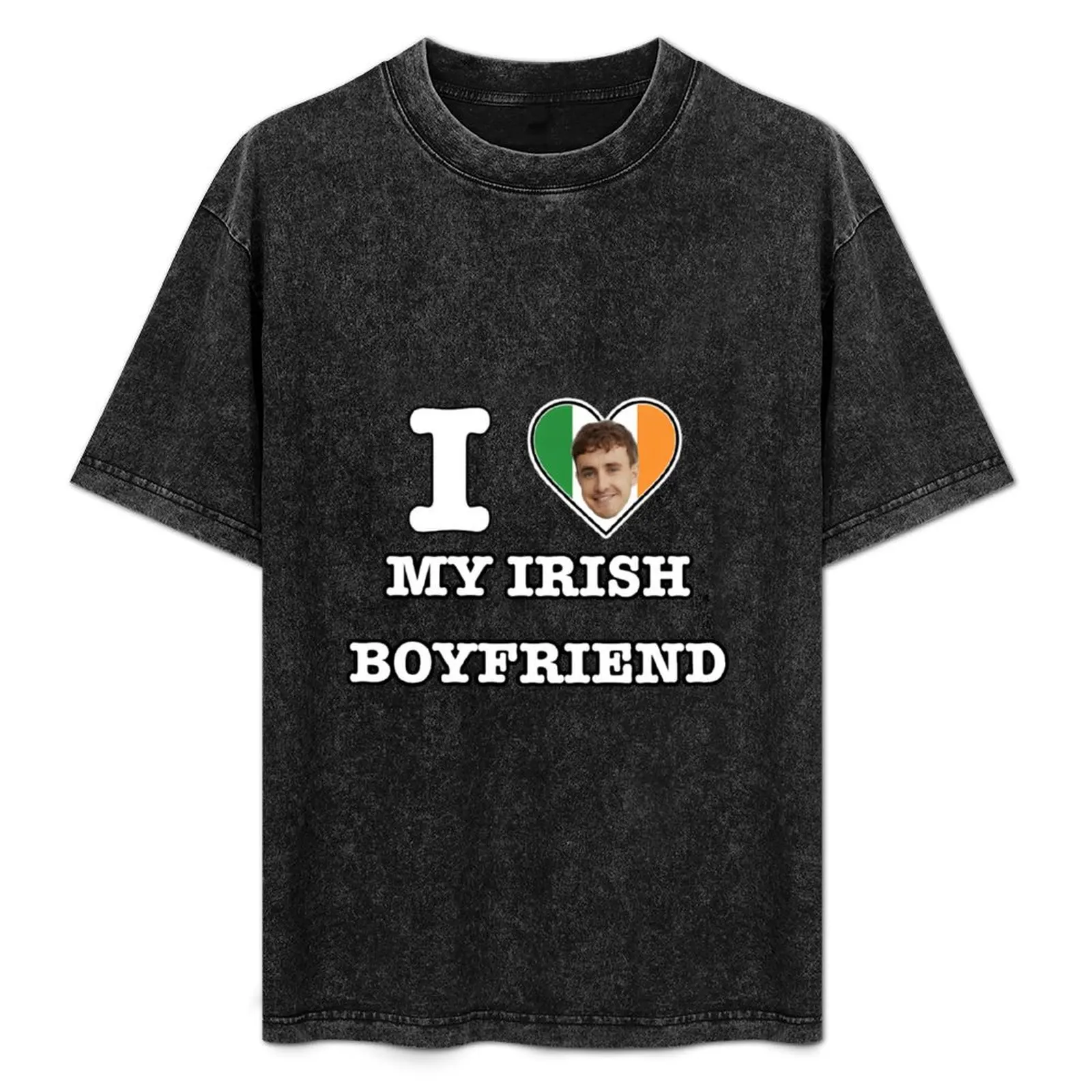 Camiseta Paul Mescal Irish Boyfriend, camiseta de cuello redondo de talla grande