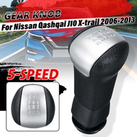 Gear Shift Knob For Nissan Qashqai J10 X-trail 2006 2007 2008 2009 2010 2011 2012 2013 5 Speed Manual Shifter Lever Handle Stick