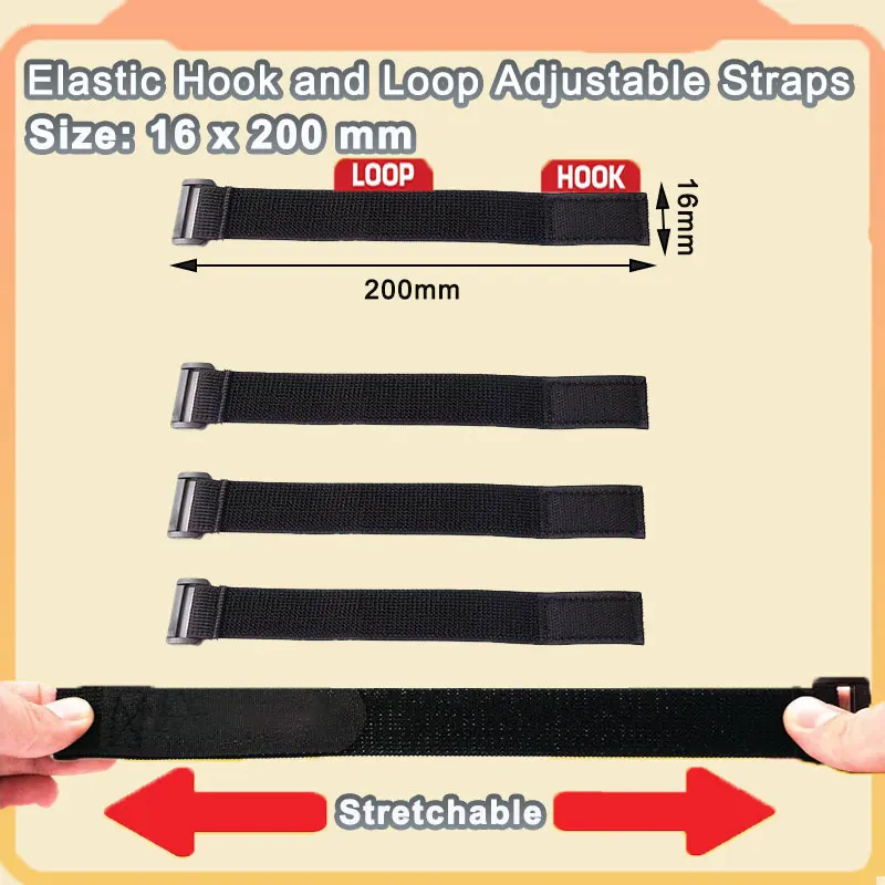 3/5PCS Adjustable Hook and Loop Fastener Tape for Cords