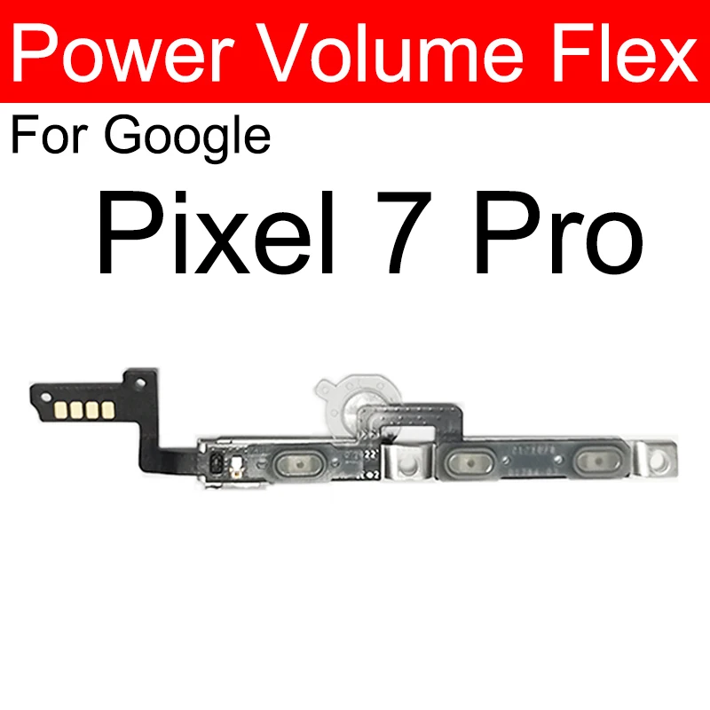 On OFF Power Volume Flex Cable For Google Pixel 6 6 Pro 7 Pro 7A Power Volume Side Key Flex Ribbon Replacement