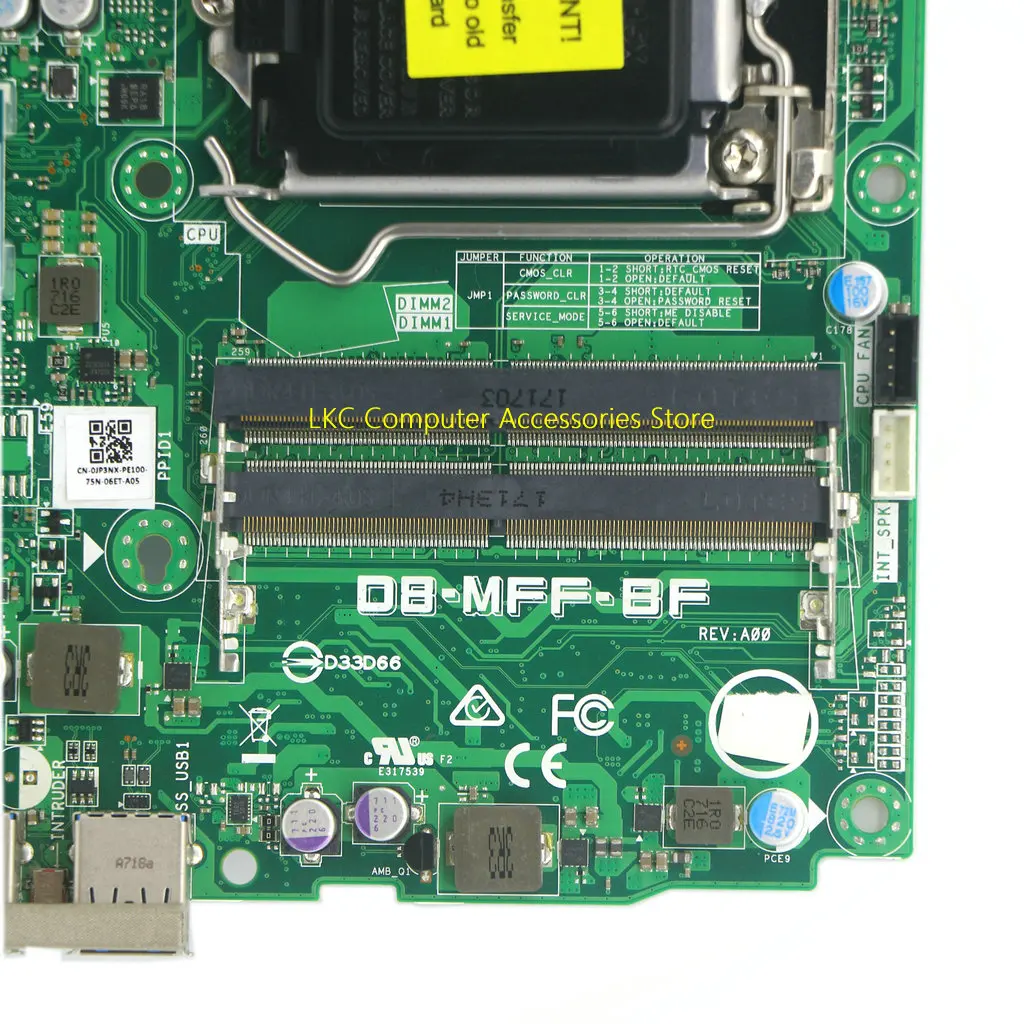 Imagem -03 - Micro Motherboard para Dell Mainboard Optiplex 3050 Jp3nx 0jp3nx Cn0jp3nx M4yn1 0m4yn1 Cn-0m4yn1 Cn-0m4yn1 D8-mff-bf Lga1151