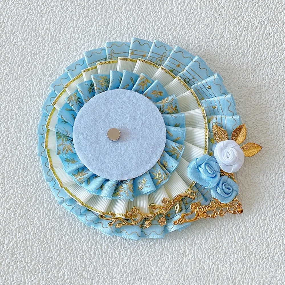 

Creative Lace Magnetic Anime Badge Holder Rose Cross Pins Display Base Candy Heart Ornate Ribbon Badge Flower Badge Display