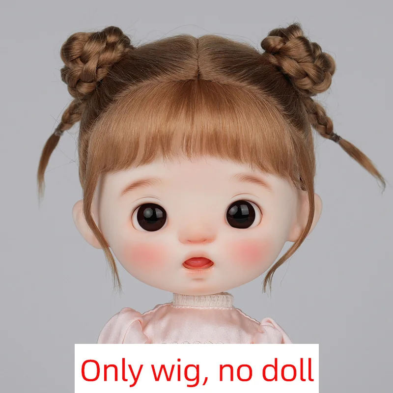 BJD ウィッグビッグヘッドドットブライスウィッグソフトモヘア前髪三つ