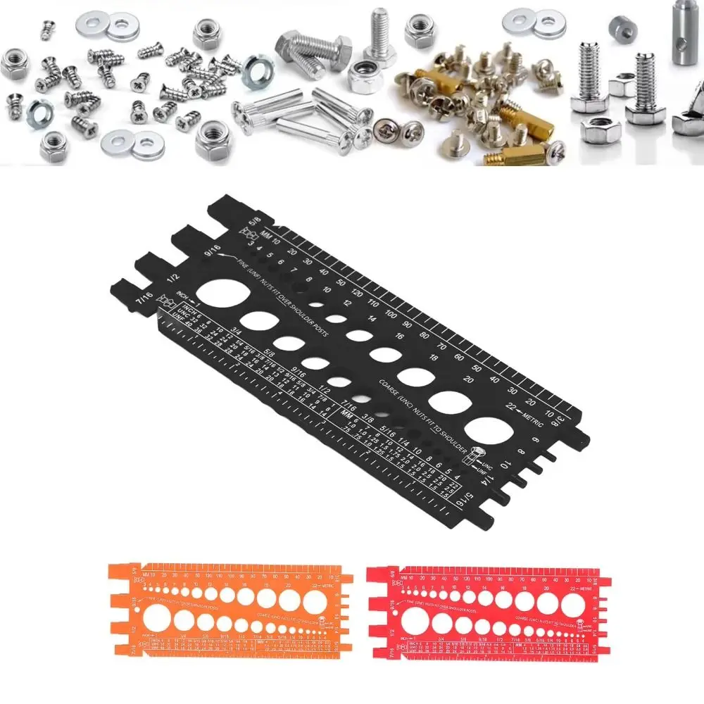 Metric Size Nut Gauge Imperial Standard Portable Bolt Gauges Inch Metric Thread Male Female Gauge Measuring Tool