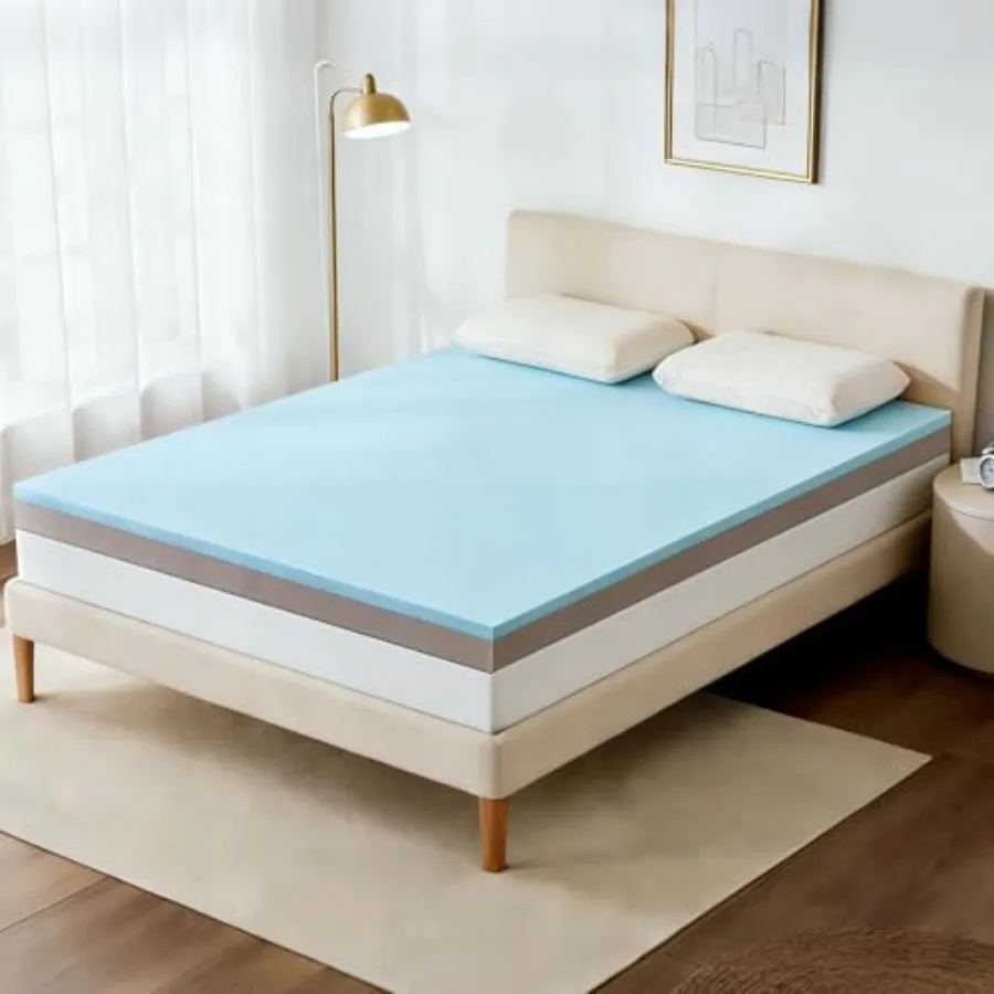 

Уплотненный наматрасник Twin 3 дюйма: двусторонний, с двумя уровнями жесткости (жесткий и средней жесткости), высокой плотности, для облегчения боли в спине C