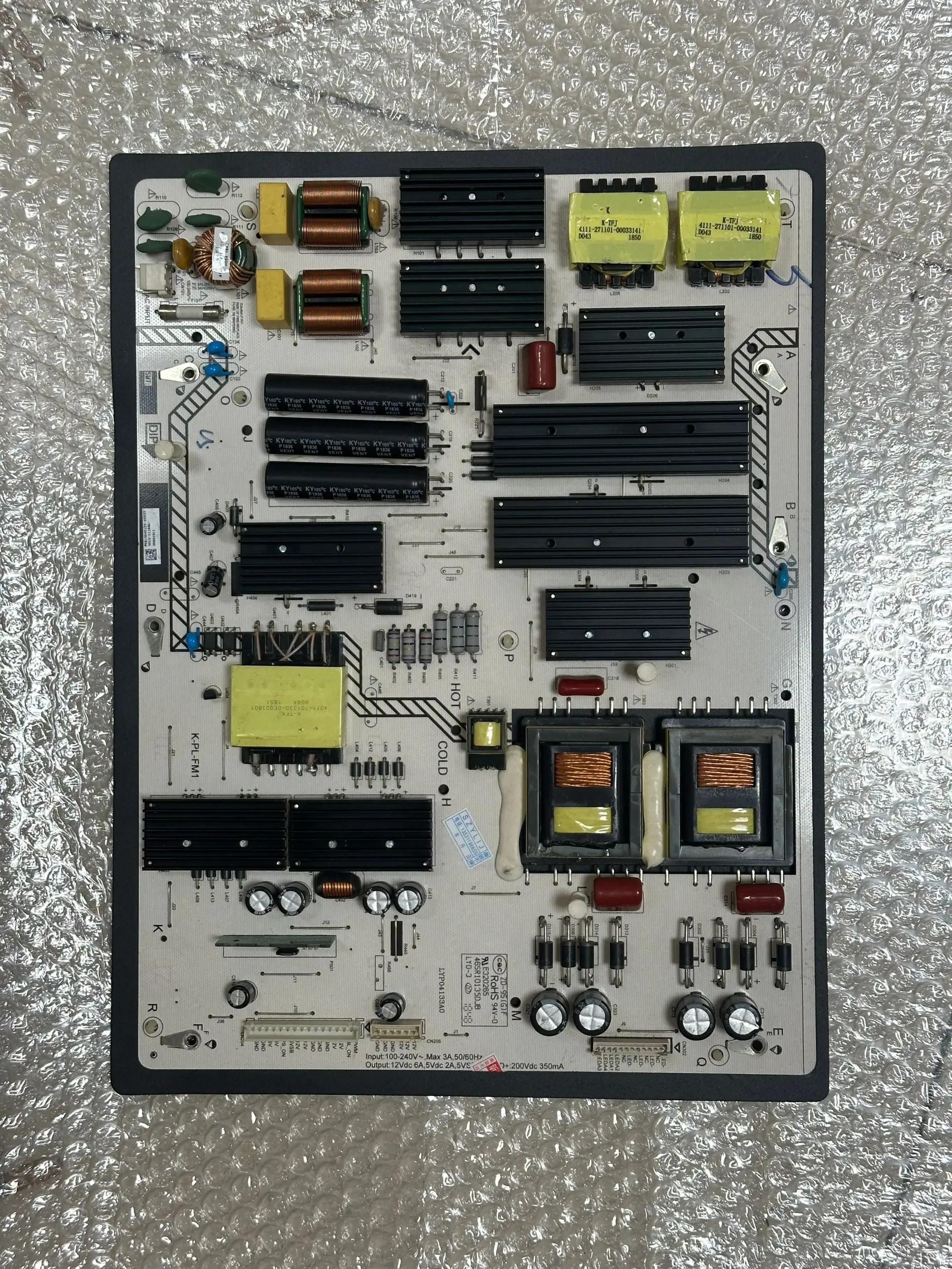 

Original 75PUF6393/T3 LCD TV power board K-PL-FM1 465R1013SDJB