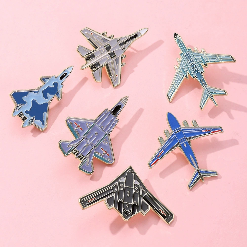 Aircraft series brooch accessories, small gifts, airplane models, toys, backpacks, accessories