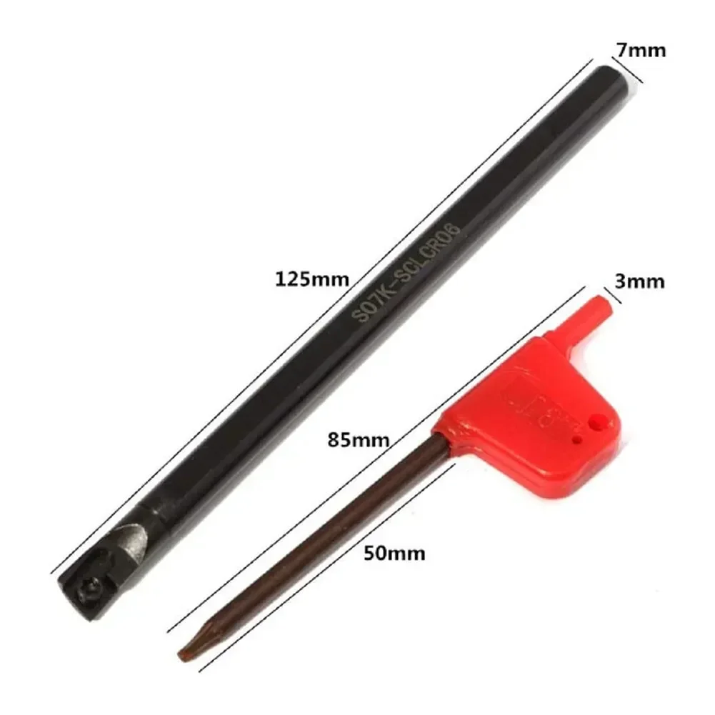 Imagem -03 - Barra Chata de Torno de Ferramenta de Torneamento Sclcr06 de 10 mm e 10x Ccmt 060204 -hm Suporte de Inserção Barra Chata Cortador de Torno Haste de Torneamento de Metal Duro