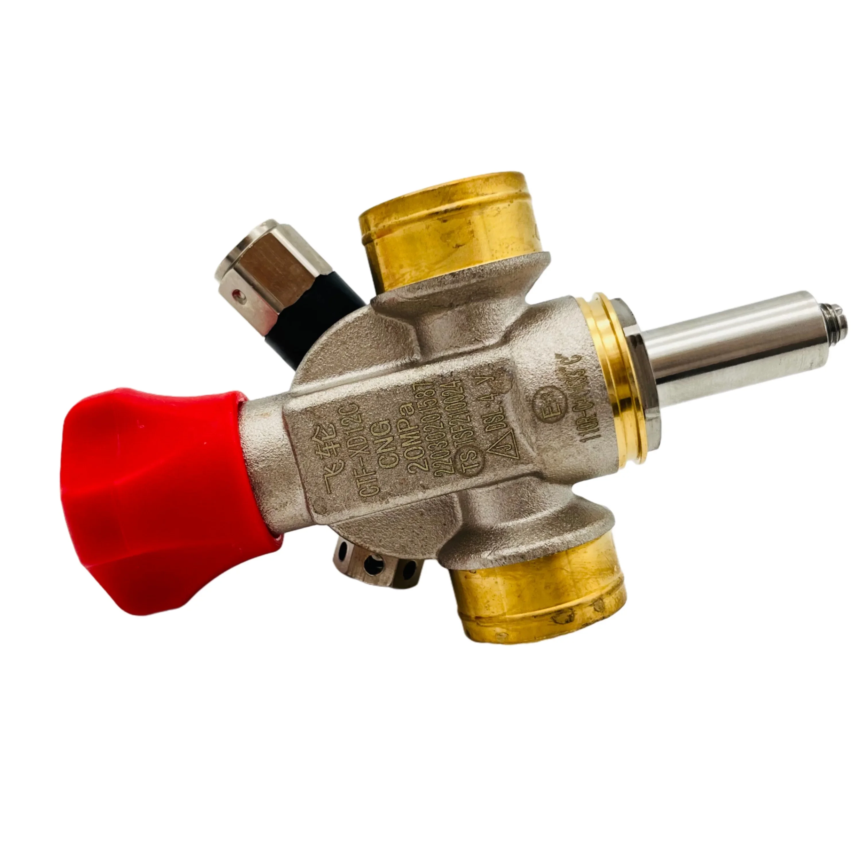 Brass Natural Gas Cylinder Bottle 20MPa 24V Control Solenoid Valve for CNG Car