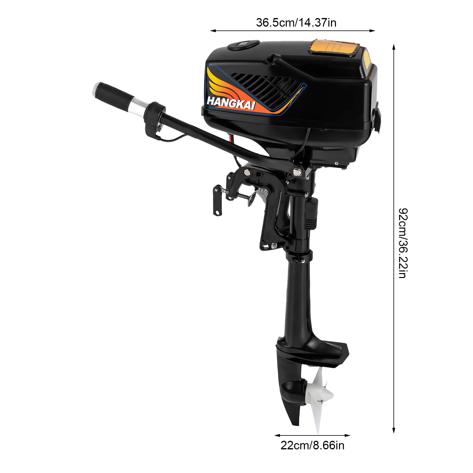 HANGKAI-Moteur de bateau hors-bord électrique à arbre court, 1200W, 48V