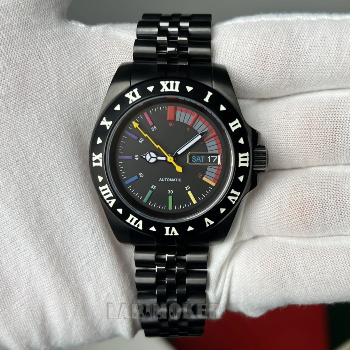 40 мм NH36 автоматические механические часы корпус из нержавеющей стали сапфировое стекло зеленые светящиеся повседневные и модные мужские наручные часы