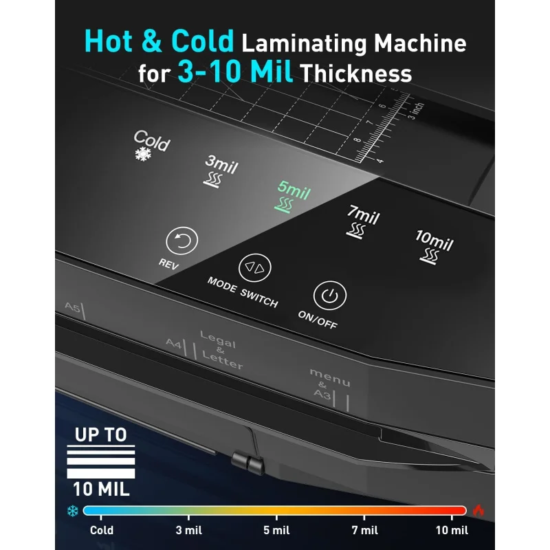 12 in 1 Home and commercial use laminating machine for photo documents, all-in-one laminator with rapid preheating