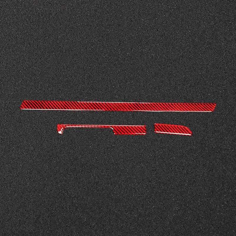 Carbon Fiber Instrument Panel Cover Trim For Scirocco 2009 2010 2011 2012 2013 2014 2015 2016 (Red)