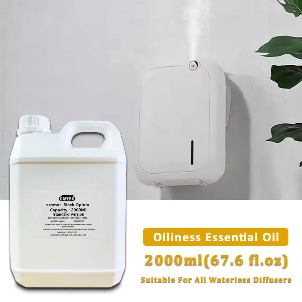 GAFERA 2000ml(67.6 fl.oz) Black Opium Aroma Machine Essential Oils - For Waterless Diffuser, Diffuser Replenish Aromatherapy Oil