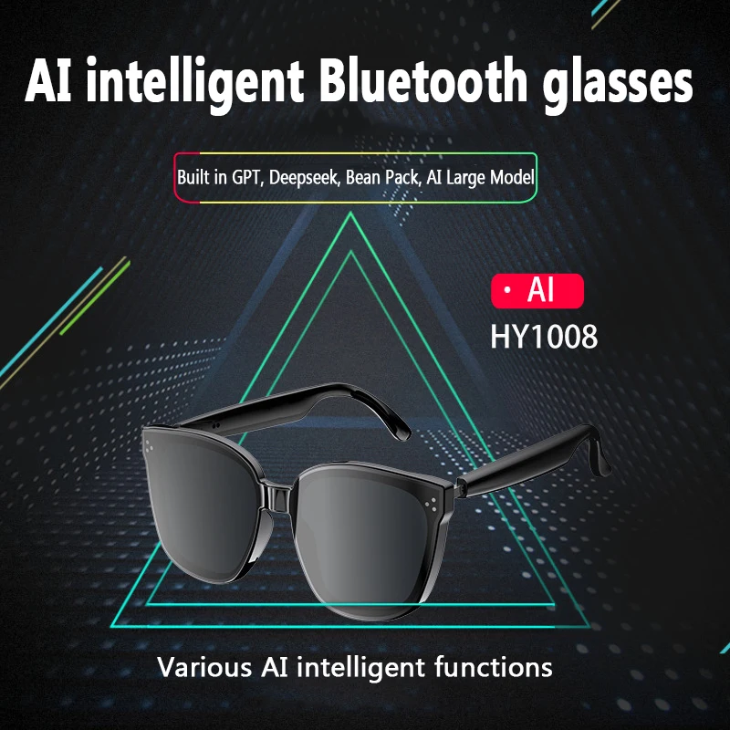 Smart Glasses Answer/Make Calls Unisex Bluetooth Glasses for Athletic/Outdoor UV Protection and Voice Control Sunglasses