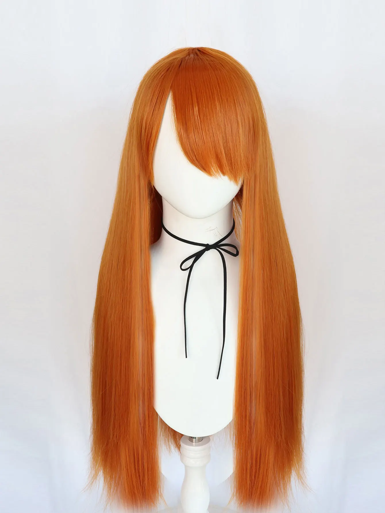 

Синтетический парик для косплея 32 дюйма длинный прямой оранжевый парик для косплея на Хэллоуин для фото и 1 шт. парик шапочка