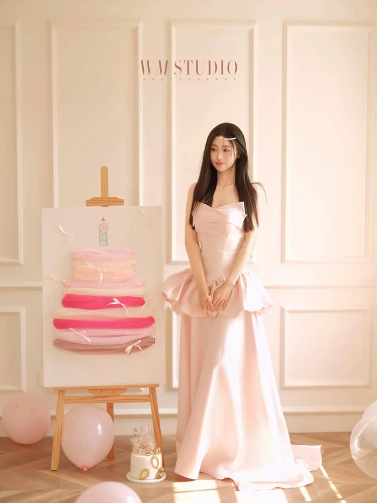 

2026 New Princess Style Birthday Dress Korean System Photography Studio Goddess Costume High-End Feeling Ladies Fashion