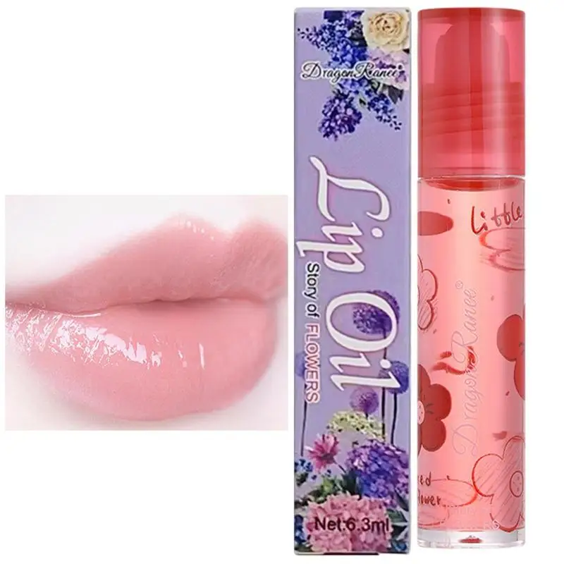 Bálsamo labial Roll-on, Primer maquillaje labial hidratante, aceite labial transparente, brillo labial hidratante de larga duración