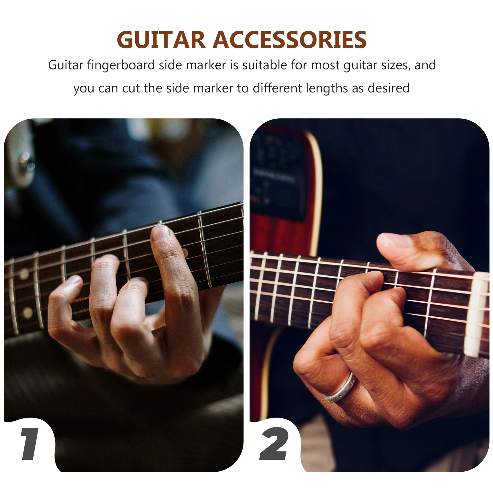 

100 Pcs Sound Column Accessories Finger Board Guitar Fret Stickers Markers Fingerboard Dots Inlay Plastic Side