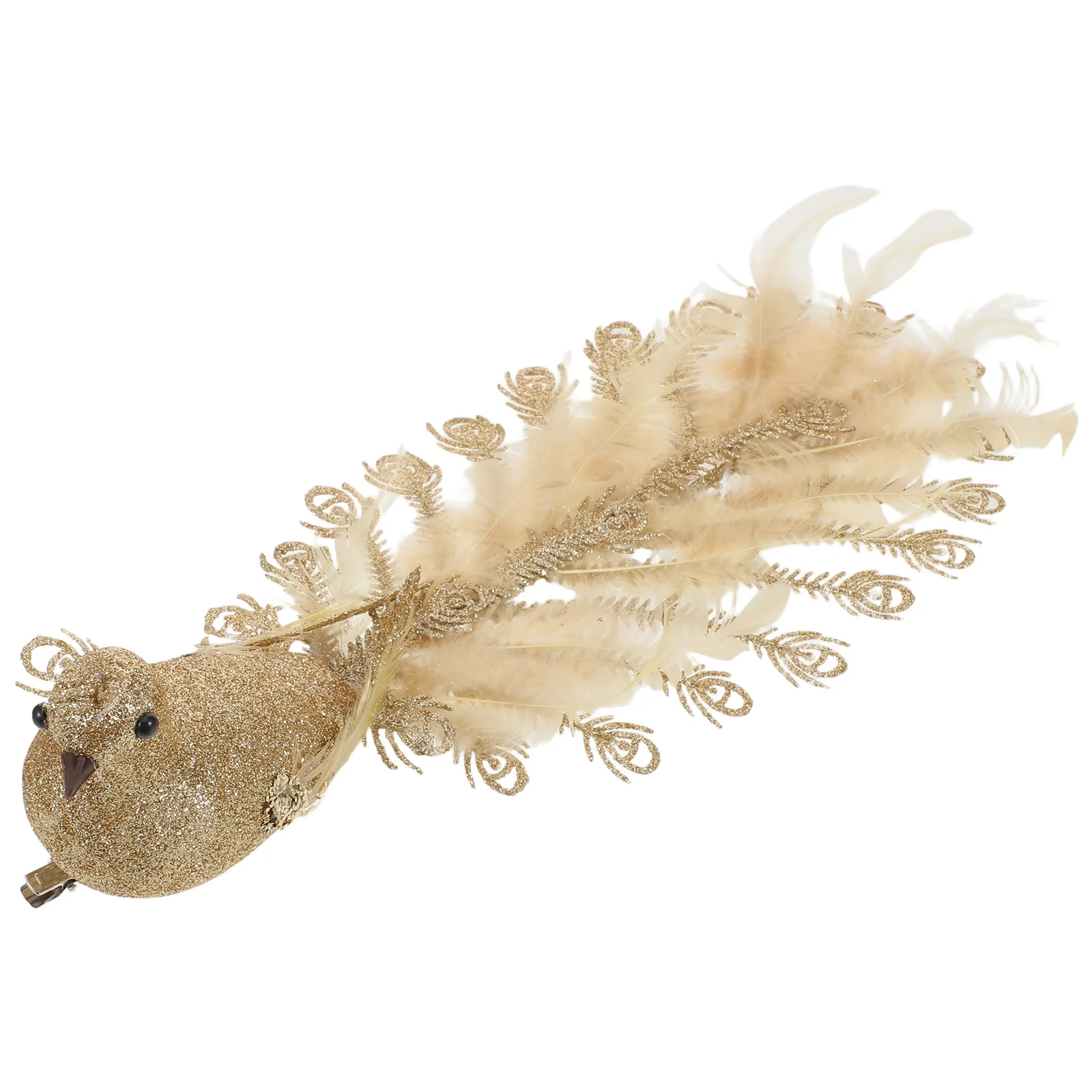 

Artificial Peacock Hanging Ornament Glitter Simulation Bird Xmas Tree Decor Holiday Decorations Nature Inspired Aesthetics