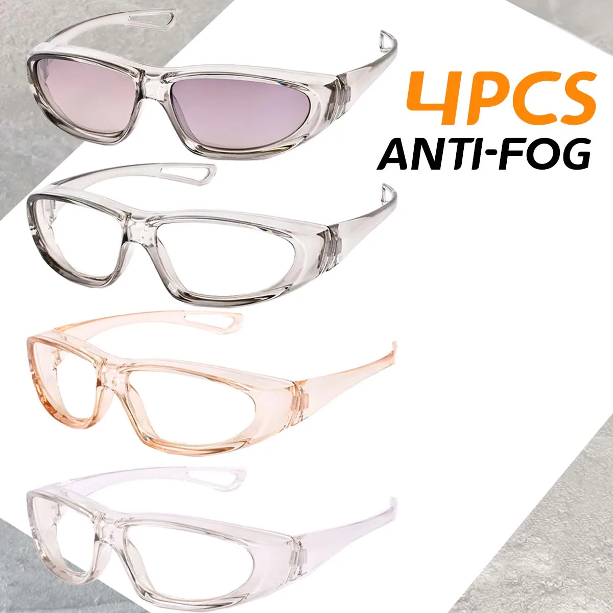 

4 шт. защитные очки противотуманные очки защитные очки синий свет блокирующие пыль УФ-защитные очки для мужчин женщин