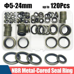 Seal Washer M5 M6 M8 M10 M12 M14 M16 to M24 High Pressure Hydraulic Pipe Seal Pad Rubber Metal Shim NBR Metal Seal Gasket Oring