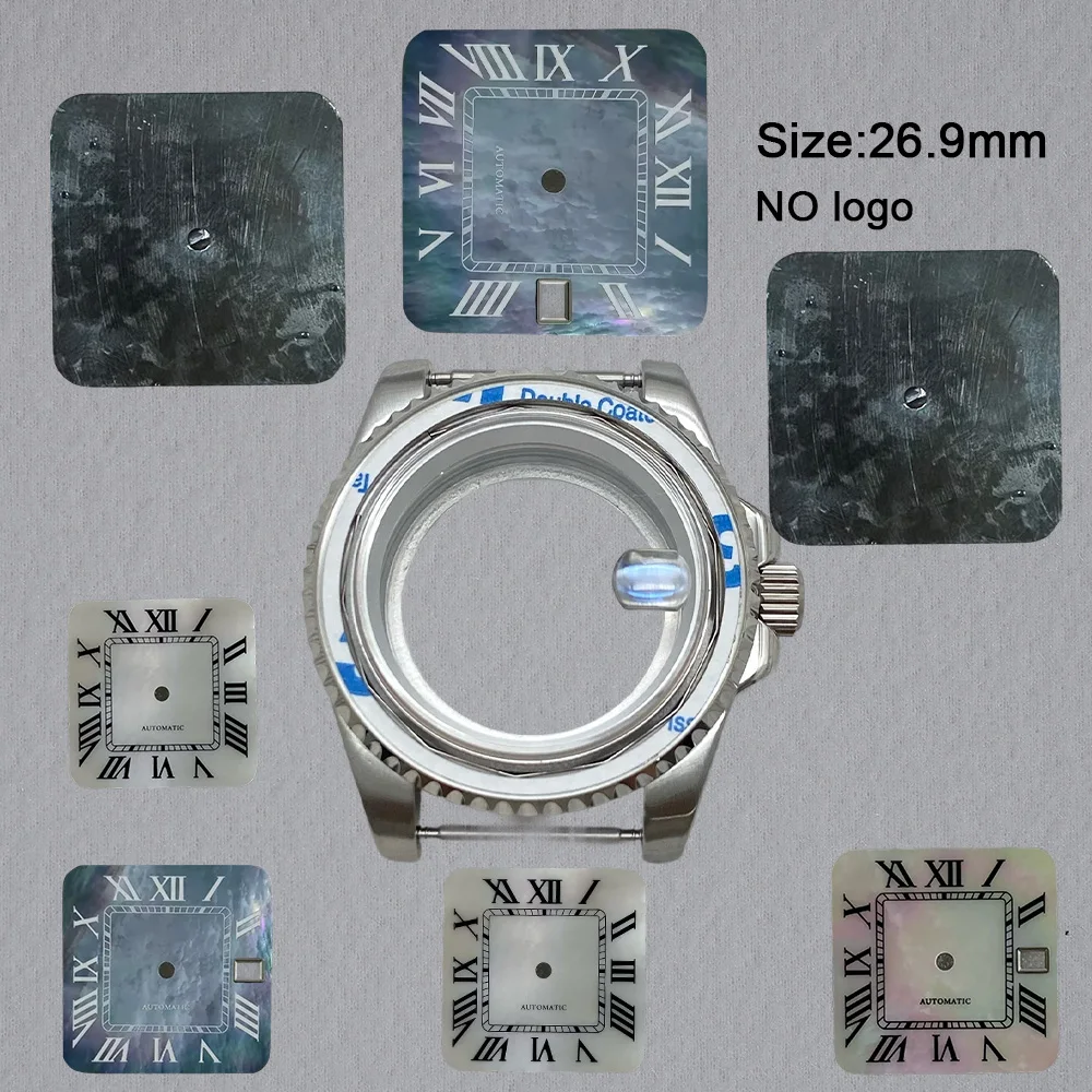 26.9mm No Logo Pearl Square Blank Dial For NH35 Movement Custom Logo Watch Dials Hands Accessories Repair Tools