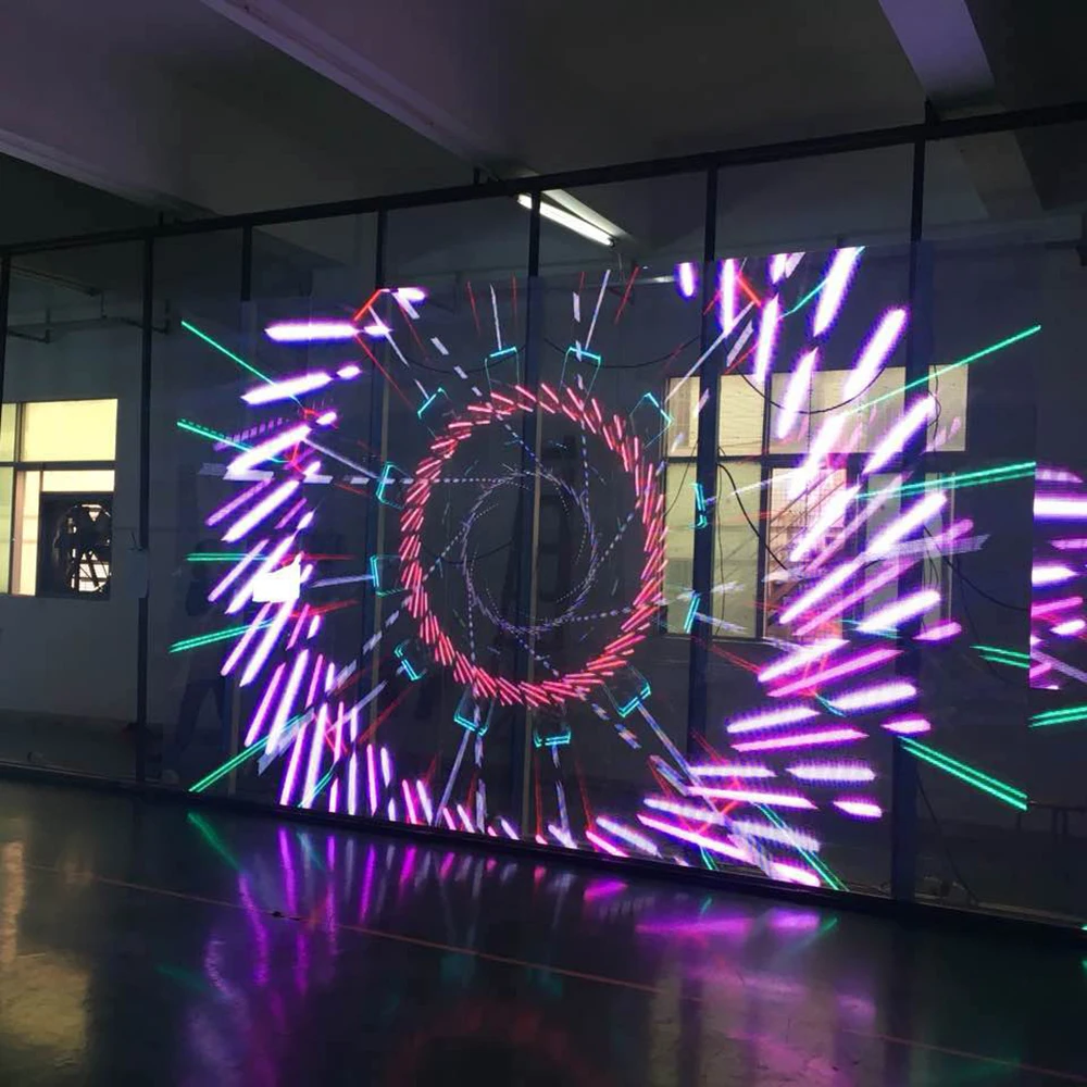 P3.91 Transparent LED Display Screen  See Through LED Advertising Video Wall for Shop Window & Showroom