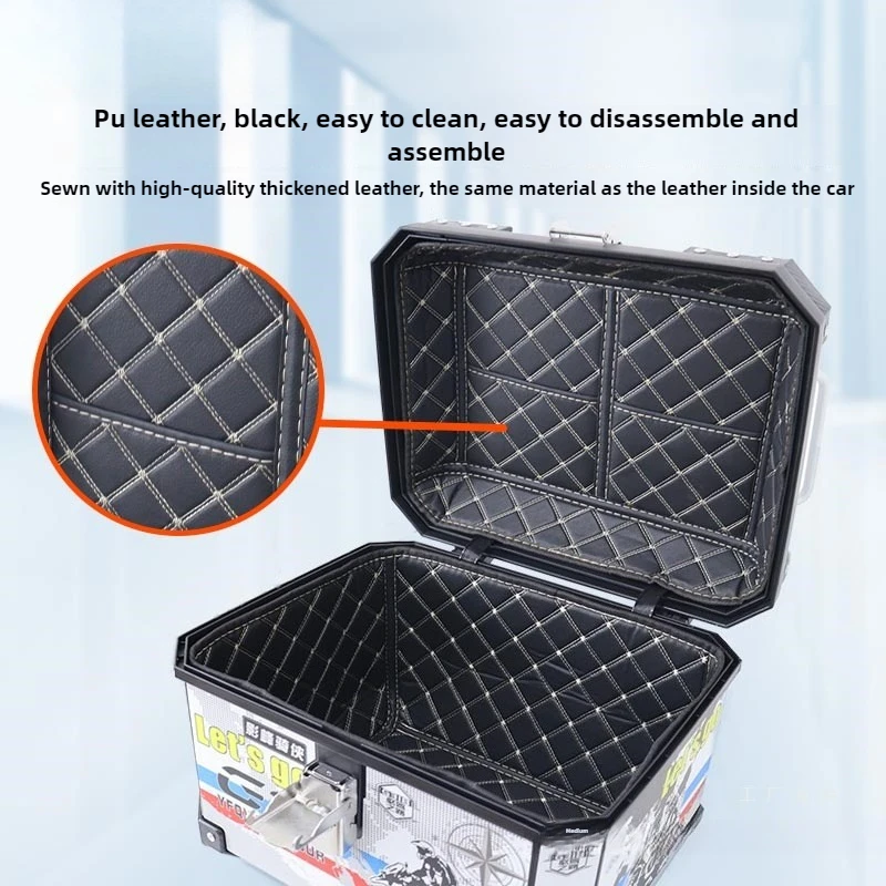 36L/45L/57L/70L Motorcycle Trunk Liner Universal Square Box Electric Vehicle Tailbox Detachable Cushion Inner Liner