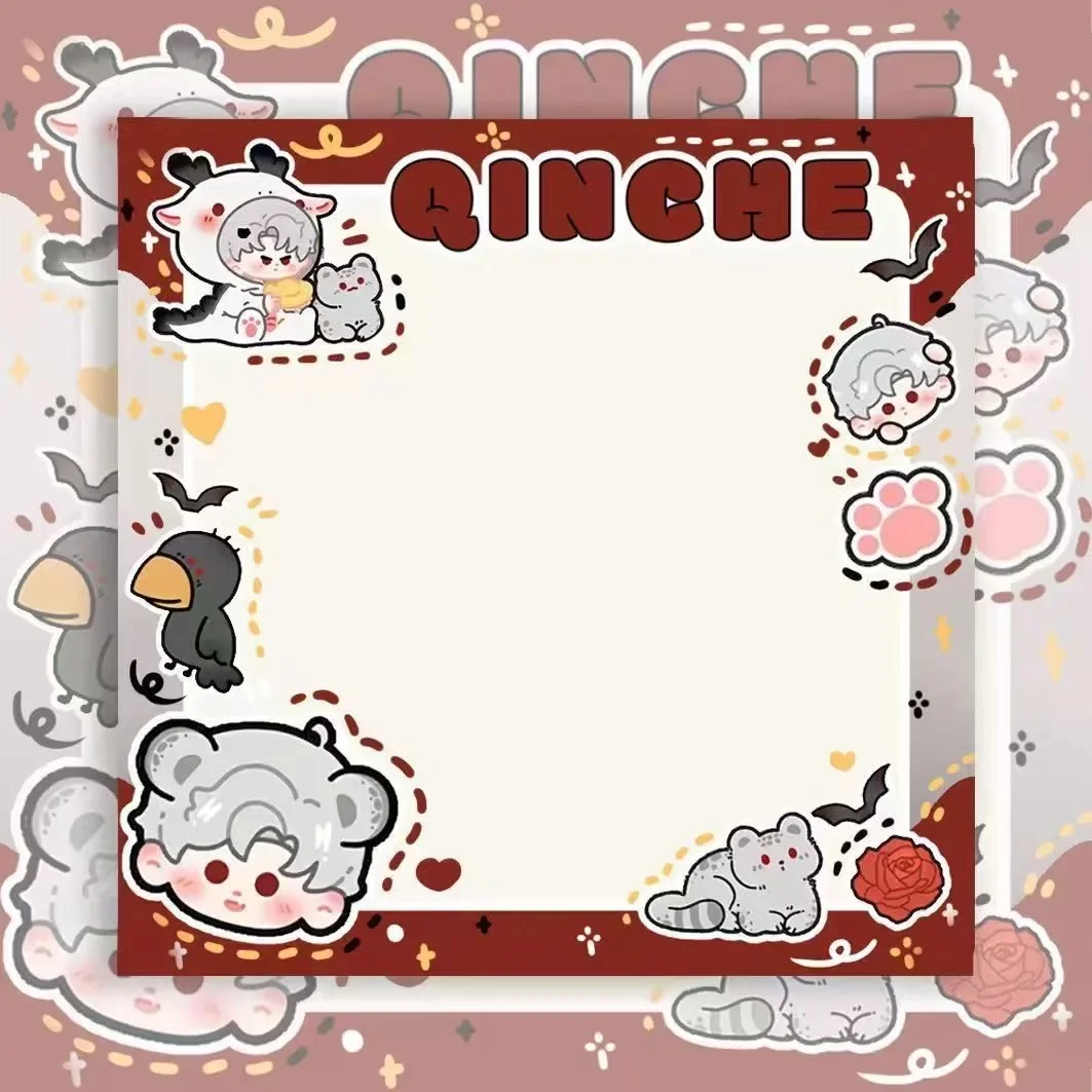 4 шт., блокнот в стиле аниме «Любовь и глубокое пространство Силус», липкие заметки, милые канцелярские этикетки, блокнот, планировщик, наклейка, школьные принадлежности, подарок