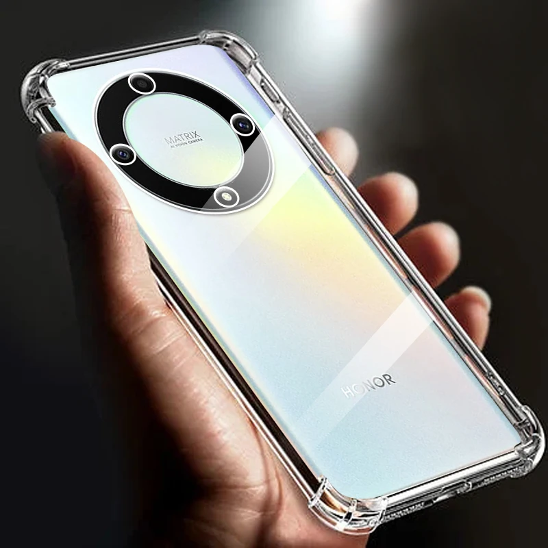 

Thickened Airbag Shockproof Clear Soft Tpu RMO-NX1 Phone Case For Honor X9a case 5G Transparent Back Cover 6.67" Funda X9A cases