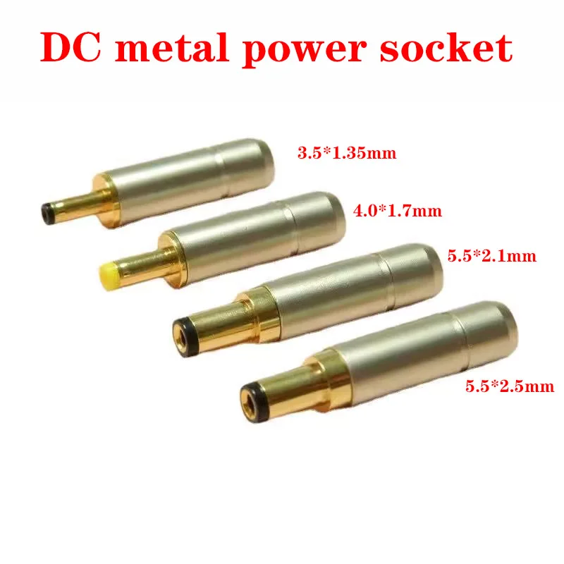 

IP66 Gold Plated DC Power Plug Connector 5.5x2.1mm/5.5x2.5mm 4.0x1.7mm / 3.5x1.35mm DC Male Plug Welding Output Adapter