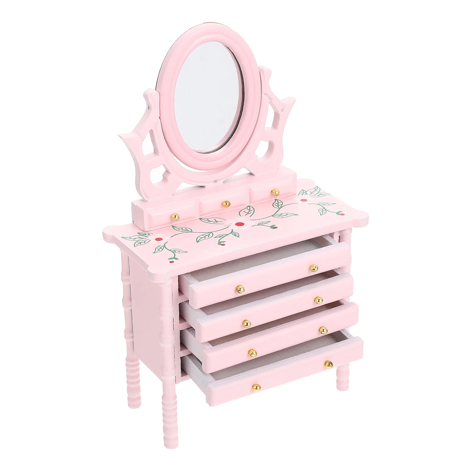 

Dresser Model House Decoration Mini Accessories Small Dressing Table Vanity Furniture Wooden Landscape